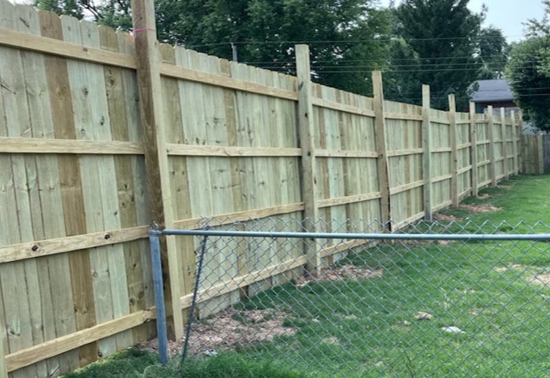 Wood Privacy Fence Before