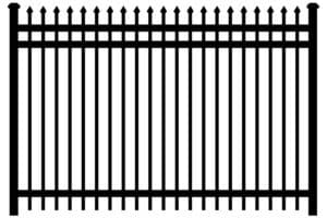 Classic Spear Point Ornamental Iron Fence