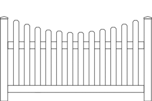 Scalloped Picket Vinyl Fence | Fence Guys