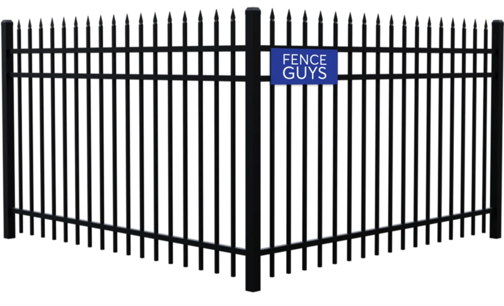 Spear Top 3 Rail With Rake Bottom Ornamental Iron Fence