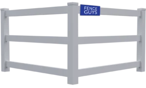 3 Rail Flat Top Vinyl Fence | Fence Guys